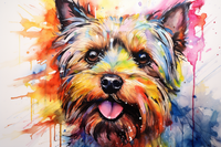 Thumbnail for Yorkie Colorful Watercolor