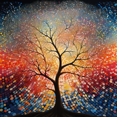 Mosaic Tree  Paint by Numbers Kit