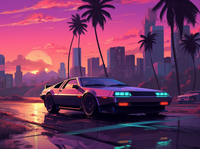 Thumbnail for Car And Purple Sunset