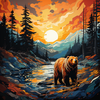 Thumbnail for Mesmerizing Bear And Golden Sun