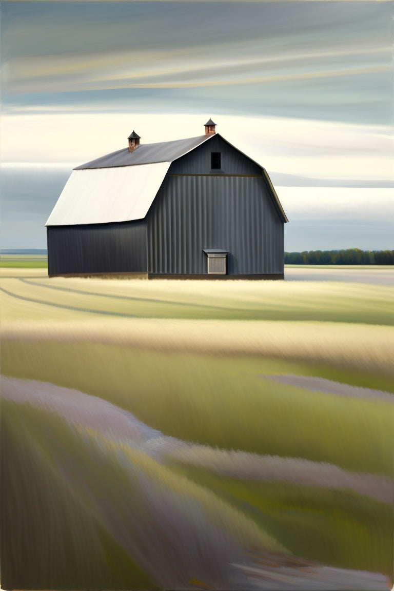 Big Barn In A Soft Field