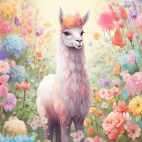 Thumbnail for Llama In Flowers