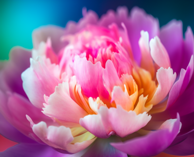 Pink Peonie With Touch Of Orange