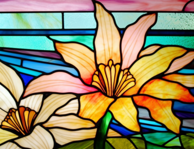 Tiger Lily On Stained Glass