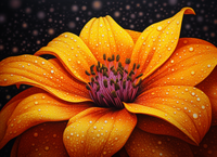 Thumbnail for Vibrant Flower With Water Drops