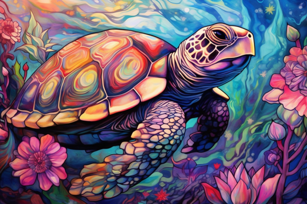 Featuring A Beautiful Sea Turtle