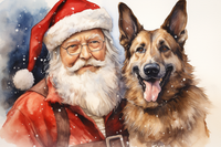 Thumbnail for German Shepard And Santa