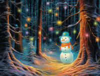 Thumbnail for A Happy Glowing Snowman In A Glowing Forest