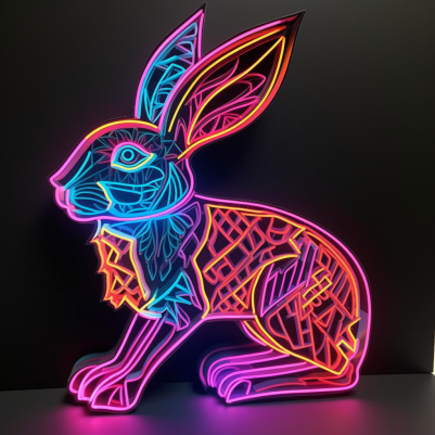 Electric, Neon Bunny