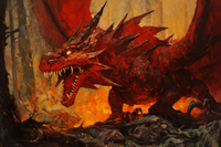 Thumbnail for Fire Red Dragon  Paint by Numbers Kit