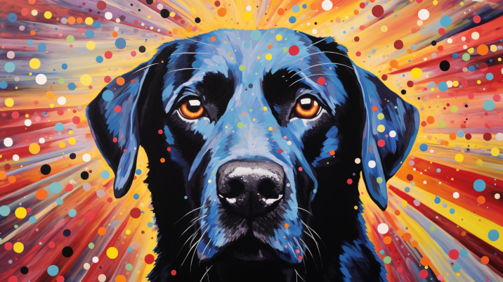 Colorful Colorburst Labrador