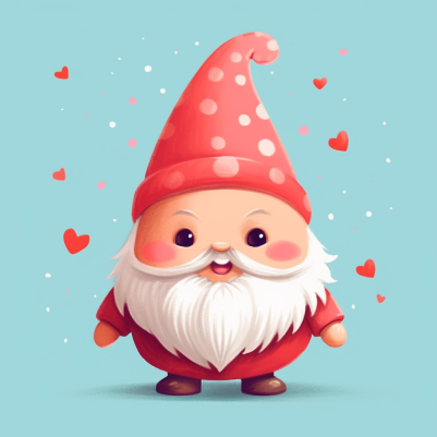 Adorable Lovey Gnome