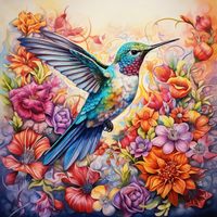 Thumbnail for Featuring A Hummingbird And Flowers