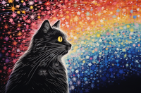 Thumbnail for Stargazing Kitty Cat  Paint by Numbers Kit