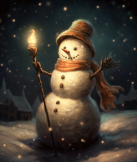 Thumbnail for Happy Little Snowman Lighting The Way