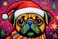 Thumbnail for Colorful Christmas Pug
