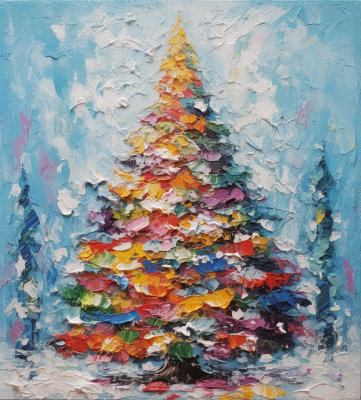 A Colorful Christmas Tree