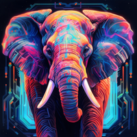 Thumbnail for Neon Elephant  Of Many Colors