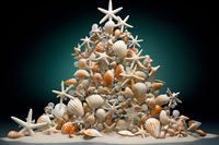 Thumbnail for Seashells Sea Starfish Christmas Tree  Paint by Numbers Kit