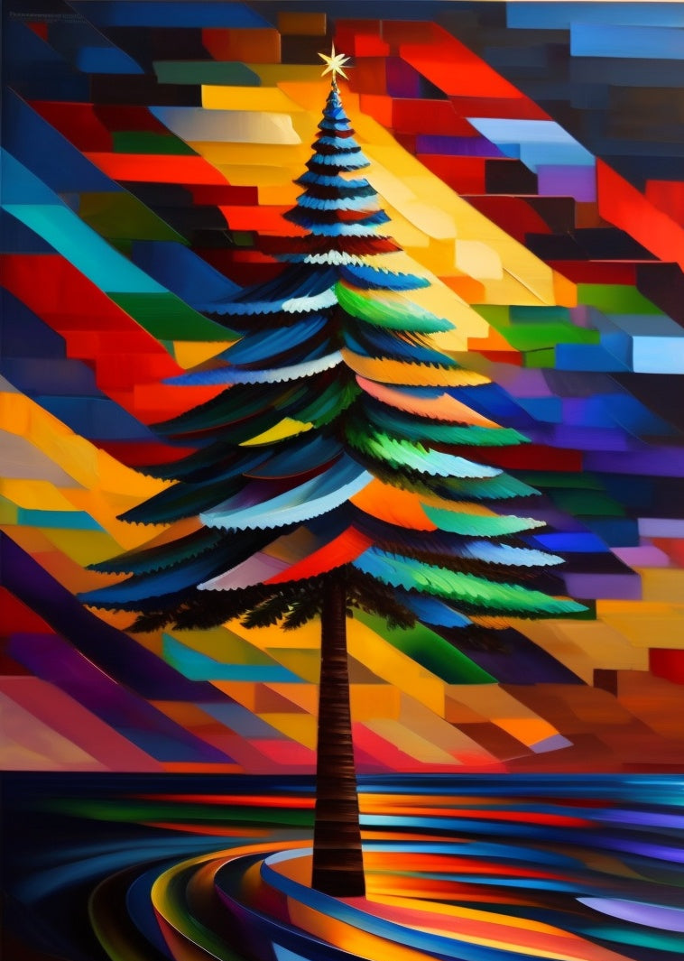 A Star And Tree Of Many Colors