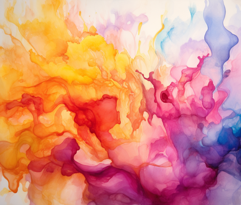 Colorful Multi Watercolor Burst