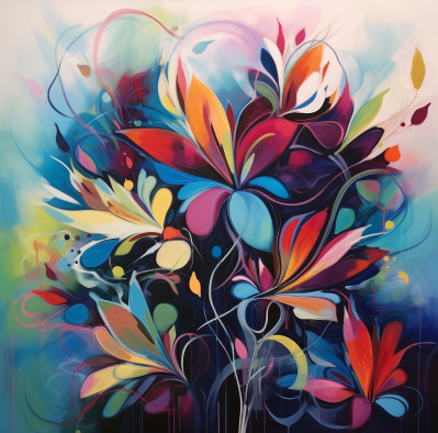 Vibrant Abstract Flowers