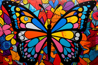 Thumbnail for Bold Colorful Butterfly  Paint by Numbers Kit