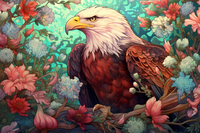 Thumbnail for Dreamy Eagle Among Wildflowers