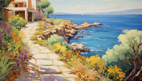 Thumbnail for Sweet Seaside Pathway  Paint by Numbers Kit