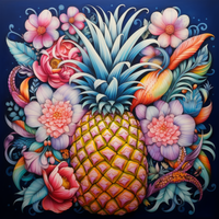 Thumbnail for Pineapple And Flower Art