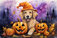 Thumbnail for Happy Halloween Golden Retriever