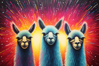 Thumbnail for Fun Coloful Mexican Llamas Paint by Numbers Kit