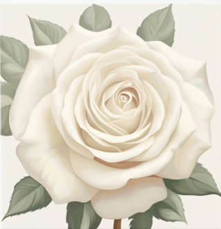 Boho White Rose