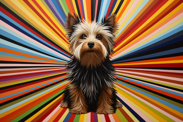 Artsy Bold Colorful Yorkshire Terrier  Paint by Numbers Kit