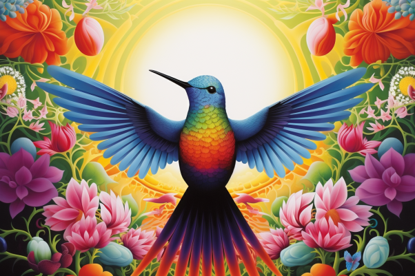 Peaceful Perfect Hummingbird  Paint by Numbers Kit