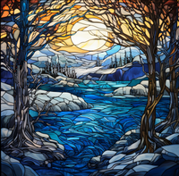 Thumbnail for Frozen Lake On Stained Glass