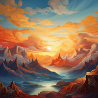 Thumbnail for Mountain Range At Sunrise