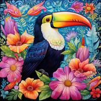 Thumbnail for Proud Toucan Amongst Flowers