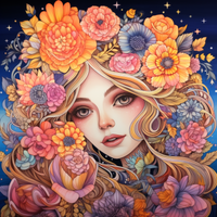 Thumbnail for Girl With Blond Hair Among Flowers