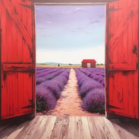 Thumbnail for Red Barn Doors And A Lavender Field