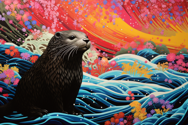 Otter And Magnificent Sea  Paint by Numbers Kit