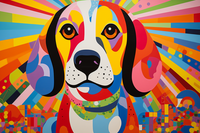 Thumbnail for Bold Colorful Beagle  Paint by Numbers Kit