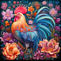 Thumbnail for Proud Rooster Amongst Flowers
