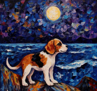 Thumbnail for Beagle Puppy Dog at Night