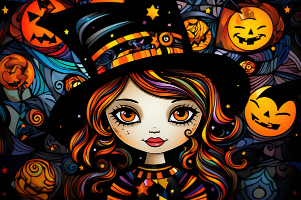 Abstract Halloween Girl