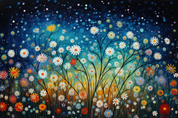Evening Field Of Daisies