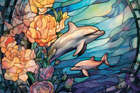 Thumbnail for Featuring Dolphins On Stained Glass