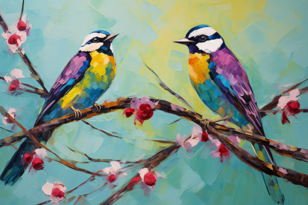 Sweet Lovebirds  Paint by Numbers Kit