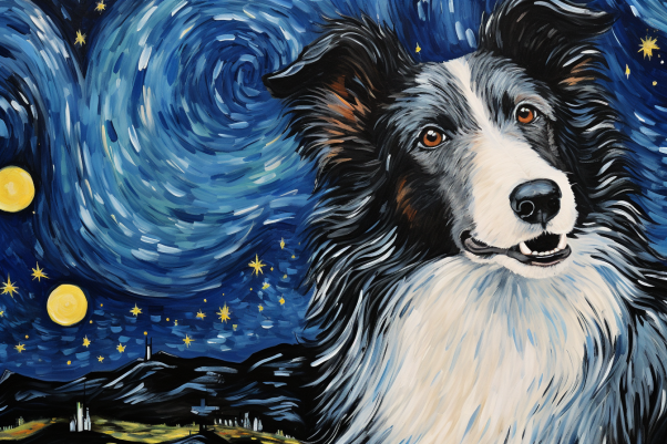 Stargazing Collie  Paint by Numbers Kit