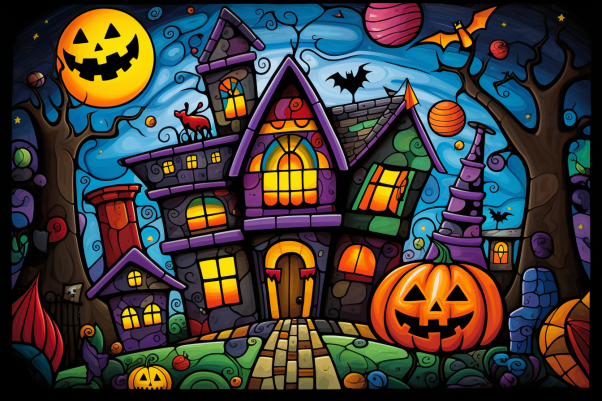 The Haunted House - Paint by Numbers